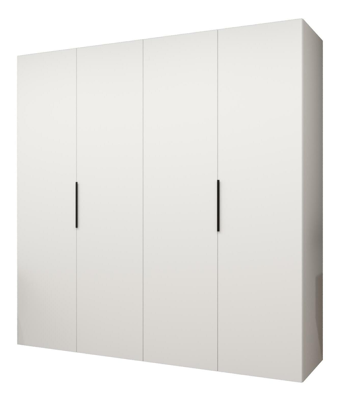 Ormar za garderobu 200 cm Mirabella 1 (bijela + crna)