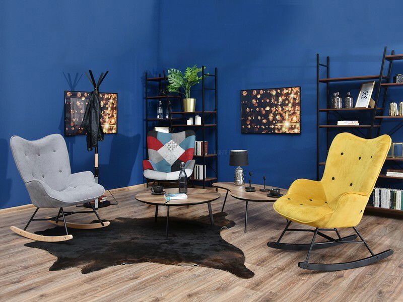 Kreslo Sibyla (žltá + buk biely)