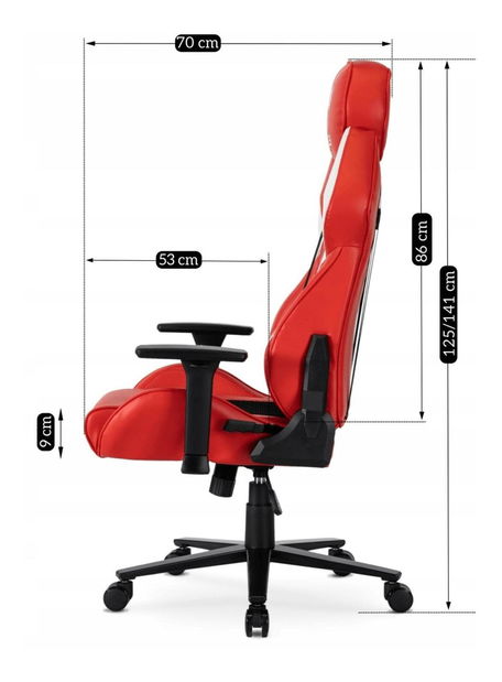 Herné kreslo Nutrida (červená) 