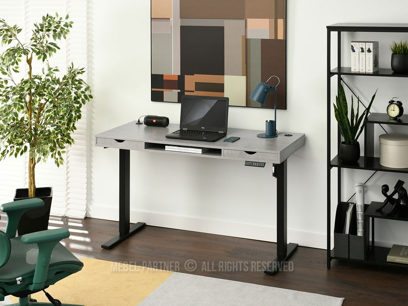 PC asztal Osto 140 (beton + fekete)