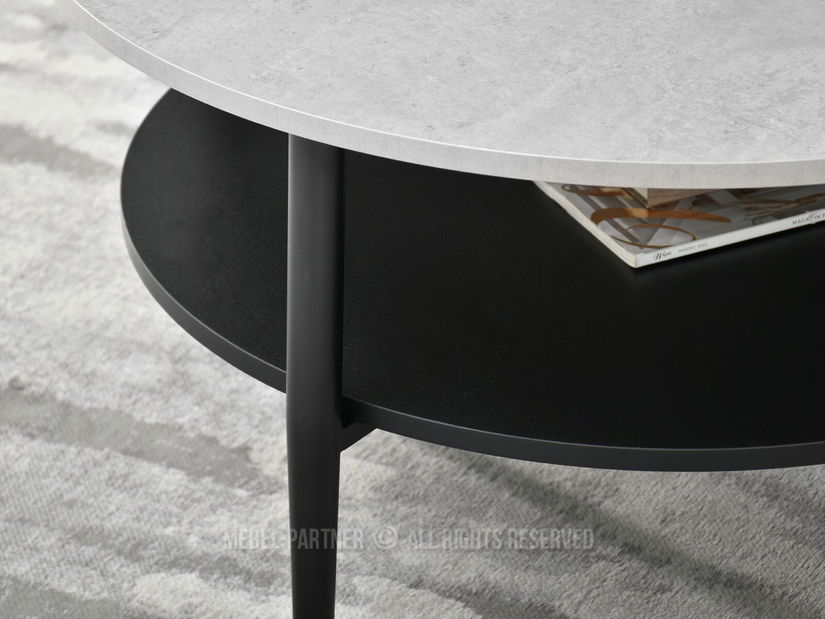 Stolić za kavu Randolf Xl (beton + crna)