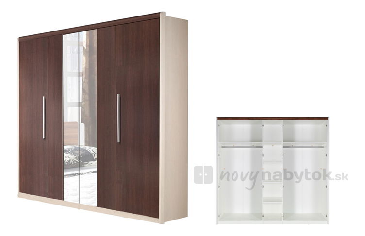 Šatníková skriňa Montana MT 21 coimbra+wenge
