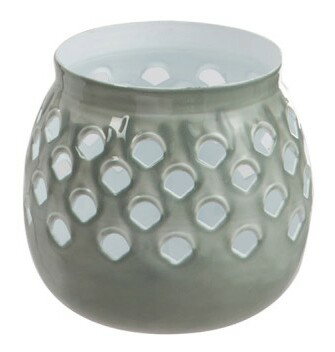 Svietnik Jolipa Na čajovú sviečku (12x12x11cm) (Sivá)