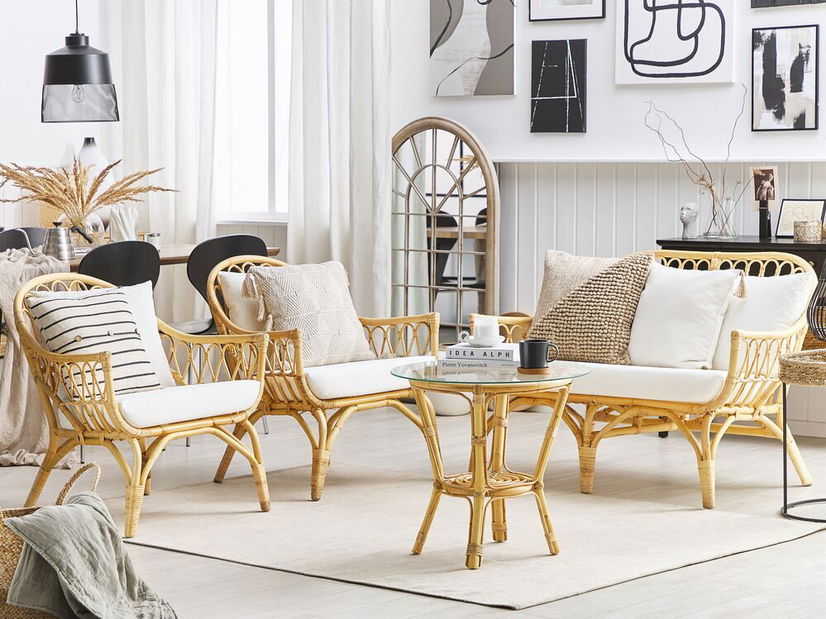 Záhradný set Sanford (krémovobiela) (pre 4 osoby)