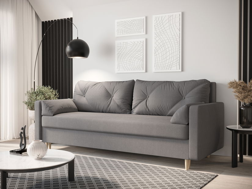 Pohovka dvojsedačka Aura (sivá)