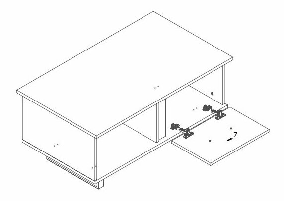 Stolić za kavu Filippa F8 (hrast artisan + crna)