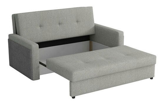 Sofa na razvlačenje Clovea Mel III (plava + svijetlosiva) (s prostorom za odlaganje)