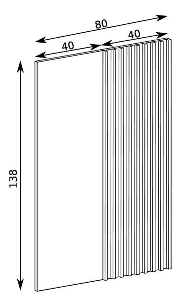 Dekoratív panel Claudi 10 (artisan tölgy)