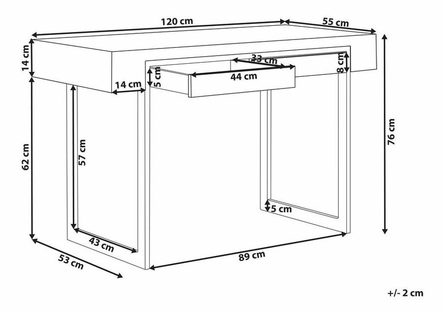Masă PC Venedictos (lemn deschis) 