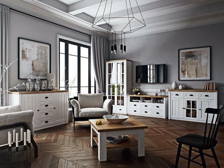 Mobilier living Provense 1 (sosna andersen + stejar lefkas)