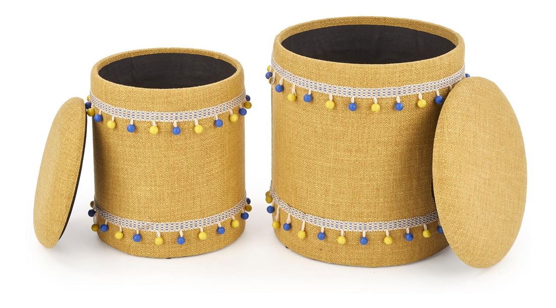 Set 2 buc. taburete Garanno (Galben)