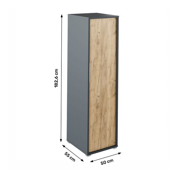 Ormar za odjeću Hamila NEW TYP 20 (grafit + hrast artisan)