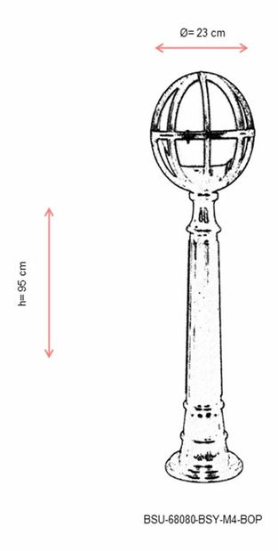 Vonkajšie podlahové svietidlo Wilter (čierna)