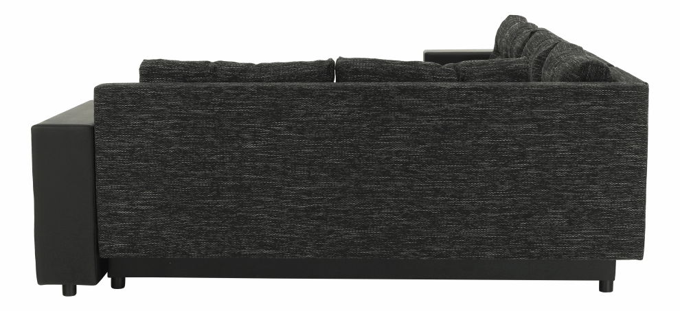 Rohová sedačka v tvare U Stalira (čierna) *bazár