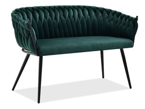 Pohovka dvojsedačka Radio (zelená + čierna)