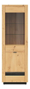 Vitrína BRW Ostia REG1D1W/20/7 (dub artisan + dub čierny)