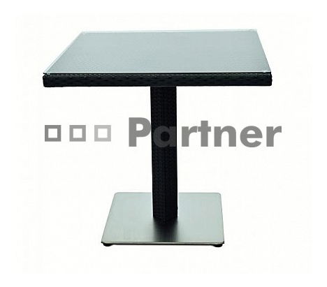 Záhradná zostava Gina 1+4 (čierna) (um. Ratan)