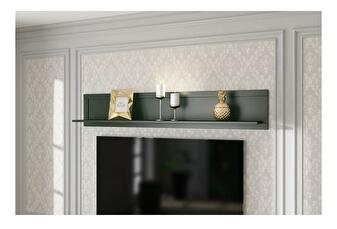 Polica Elvina Typ 02 (tmavozelená + dub lefkas)