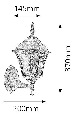 Iluminat pentru exterior Toscana 8392 (antic auriu)