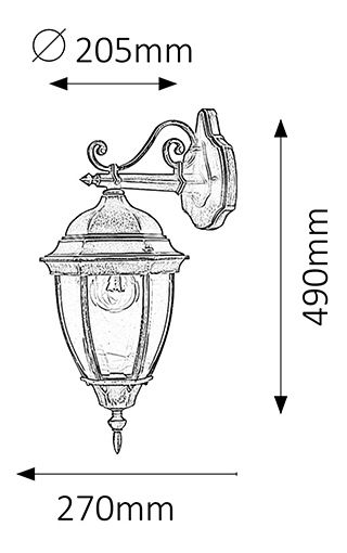 Iluminat pentru exterior Toronto 8381 (antic auriu)