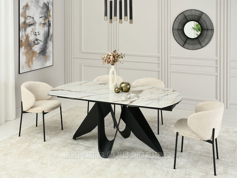 Jedálenský stôl Persi (béžová + čierna)