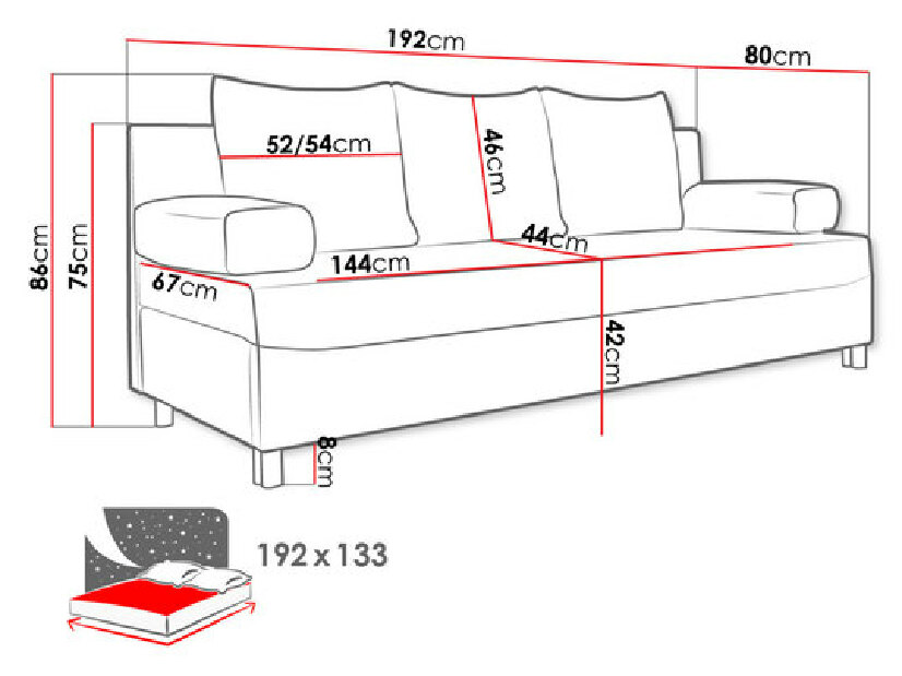 Sofa Dorien (Alova 36 + Alova 07)