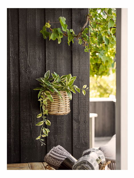 Függő fonott virágcserép Kastelia (natúr)