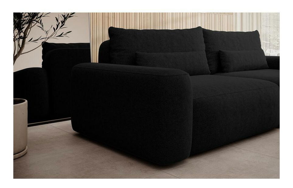 Canapea trei locuri Carlito 3 (negru)