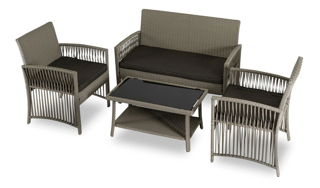 Vrtni set Frutos (bež + siva) (za 4 osobe)