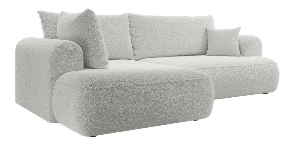 Kutna garnitura Olivo II (L) (svijetlosiva + crna)