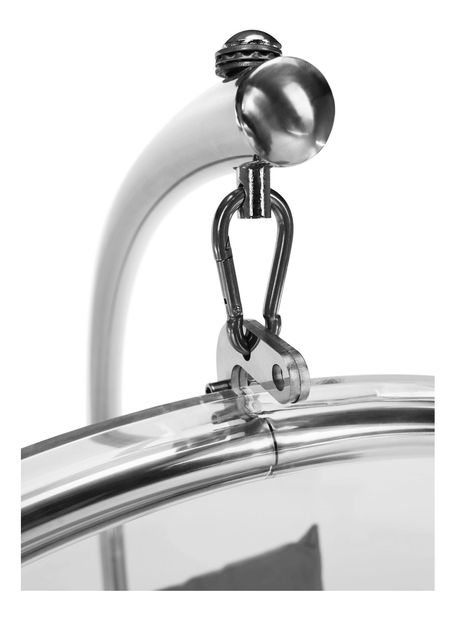 Viseća stolica za ljuljanje Belgica 3 (transparentna + srebrna + siva) 