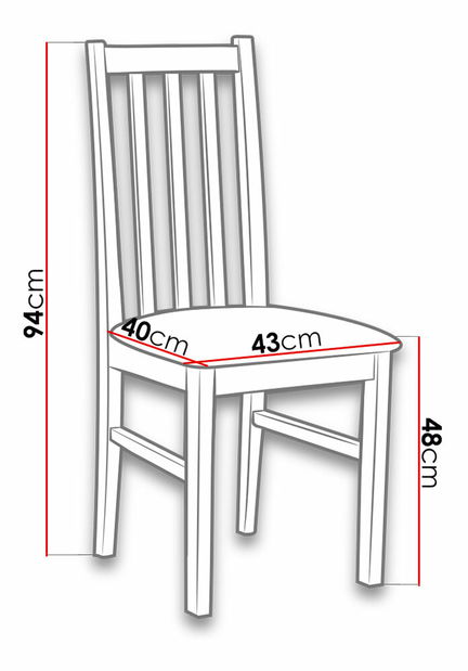 Stolička X Dalmacy (Biela + sivá)