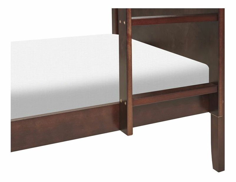 Poschodová posteľ 90 cm Alf (tmavé drevo) (s roštom)