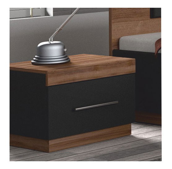 Nočný stolík Degas (orech + čierna)