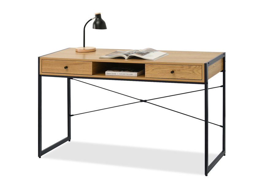 Masă PC Nills (stejar + negru)