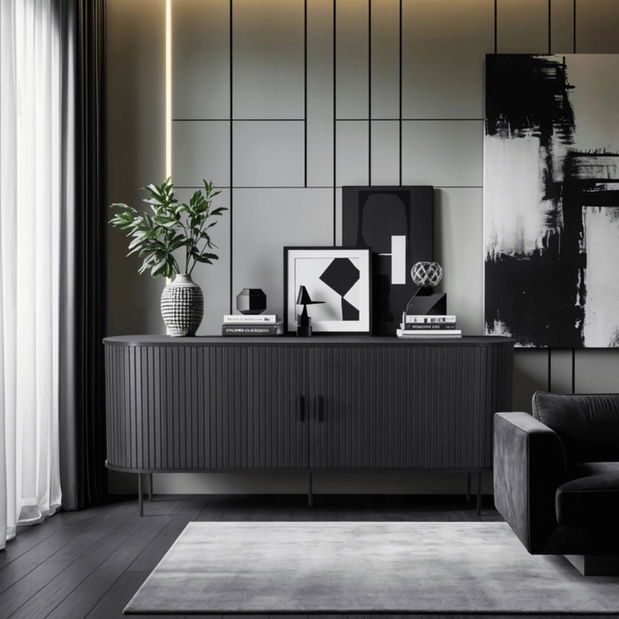 Skrinka Trisha 180 (čierna) 