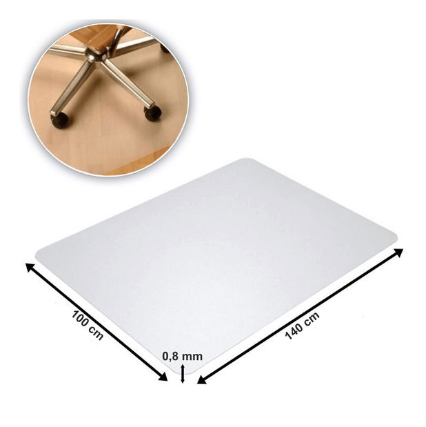Protecție podea sub scaun 140x100 cm Blaze NEW TYP 4 (transparent)