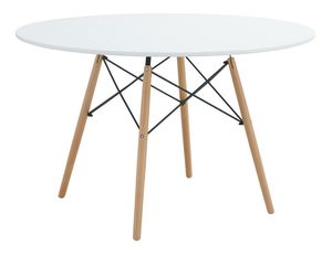 Blagovaonski stol Diferentes (bijela mat + bukva) (za 4 osobe)