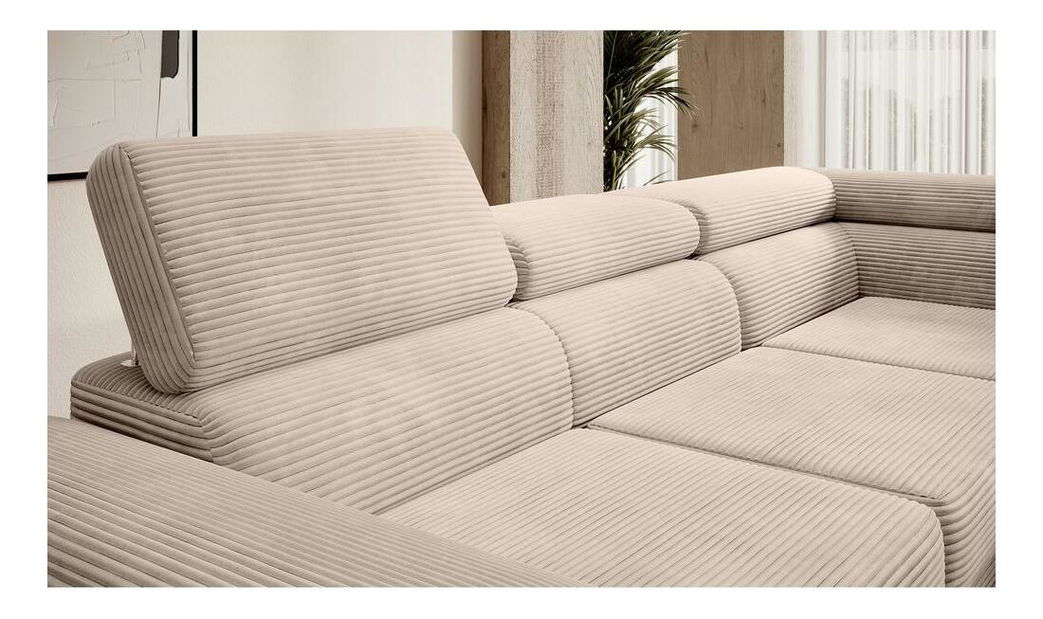 Colțar Stiletto (D) (bej închis + argintiu)