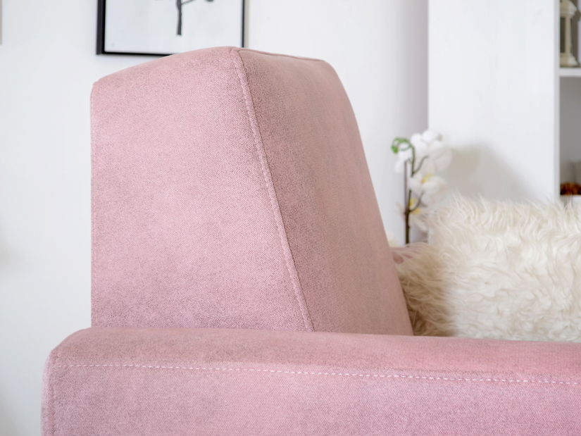 Relaxačné kreslo Kadim (ružová + buk)