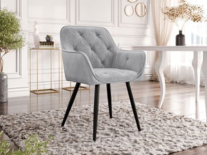 Jedálenská stolička Alunax (sivá + čierna) 