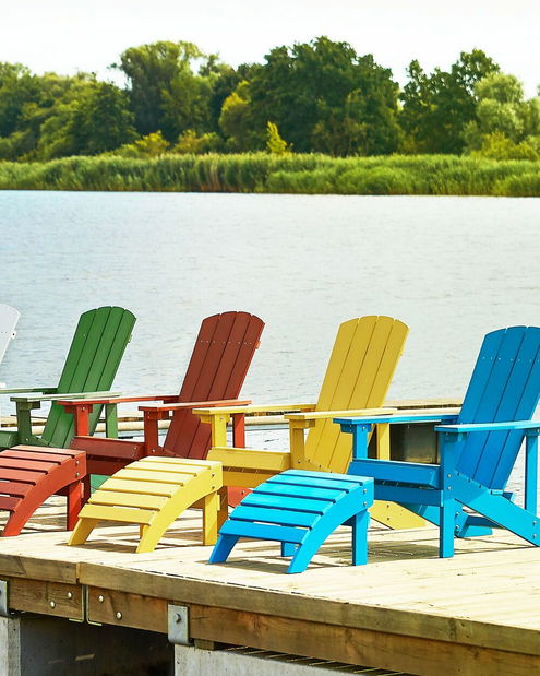 Taburete pentru mobilier de grădină Adack (roșu)