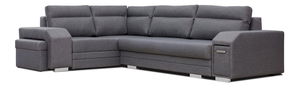 Rohová sedačka Alfredo (tmavosivá) (L)