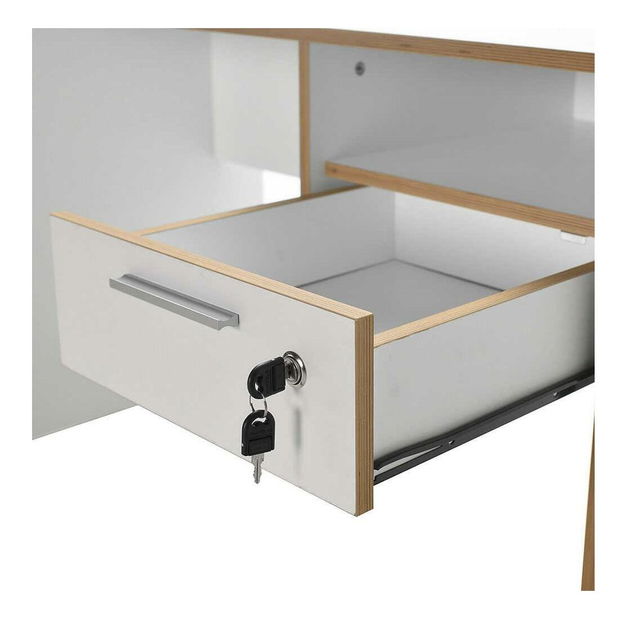 Masă PC Calliope 2 (alb + stejar) 