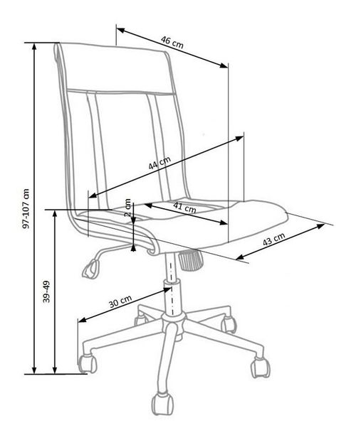 Fotoliu de birou Terisa (gri)