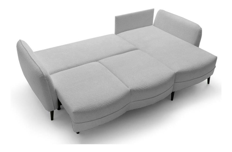 Rohová sedacia súprava Eilish (P) (svetlosivá + čierna)