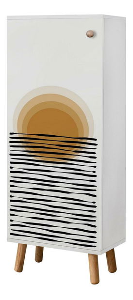 Előszoba bútor Beside 43 (fehér + kő) 