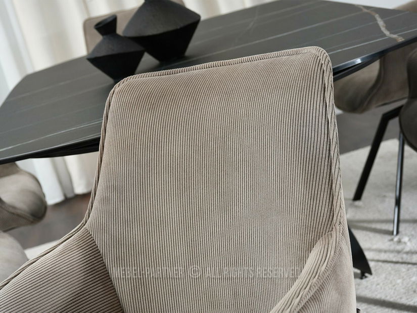 Scaun Liam (bej închis + negru)