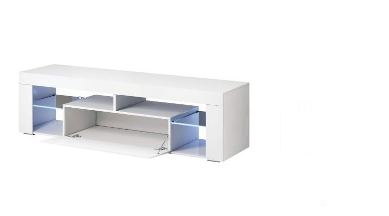 TV stolić/ormarić Everest (bijeli sjaj + bijela mat) 