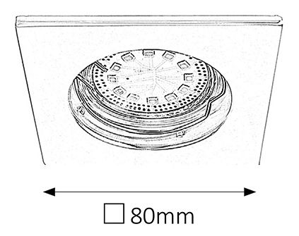 Vstavané svietidlo Lite 1054 (saténová chrómová) (3 ks.)